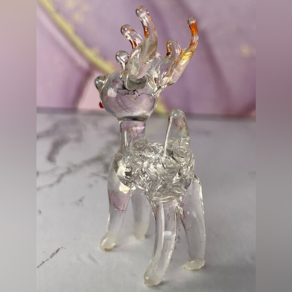 Mini Glass Reindeer Rudolph - Picture 7 of 14